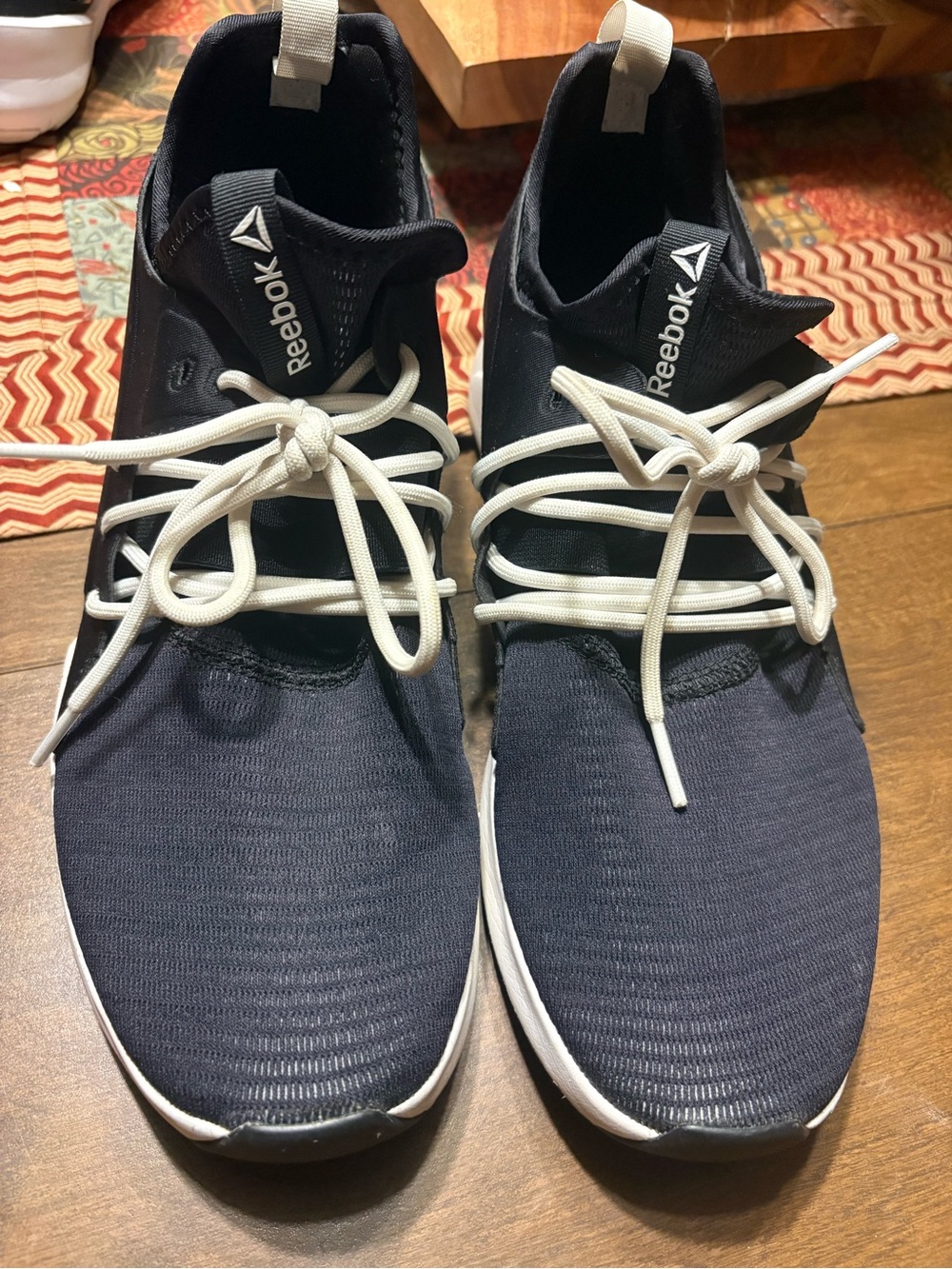 Reebok Black and White Running Shoes